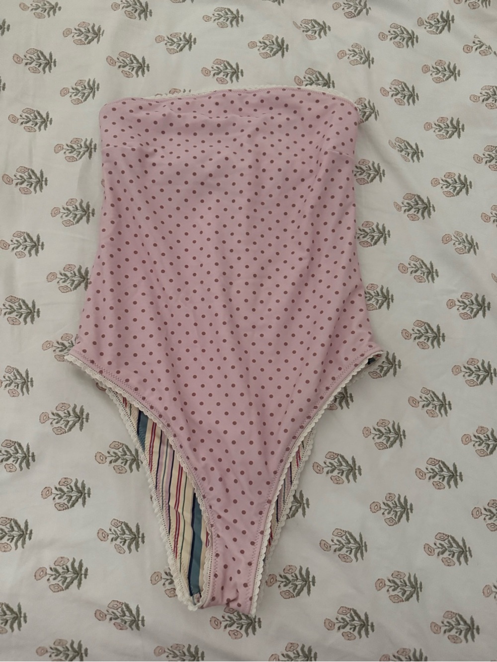 Pink Polka Dot Kids One-Piece Swimsuit